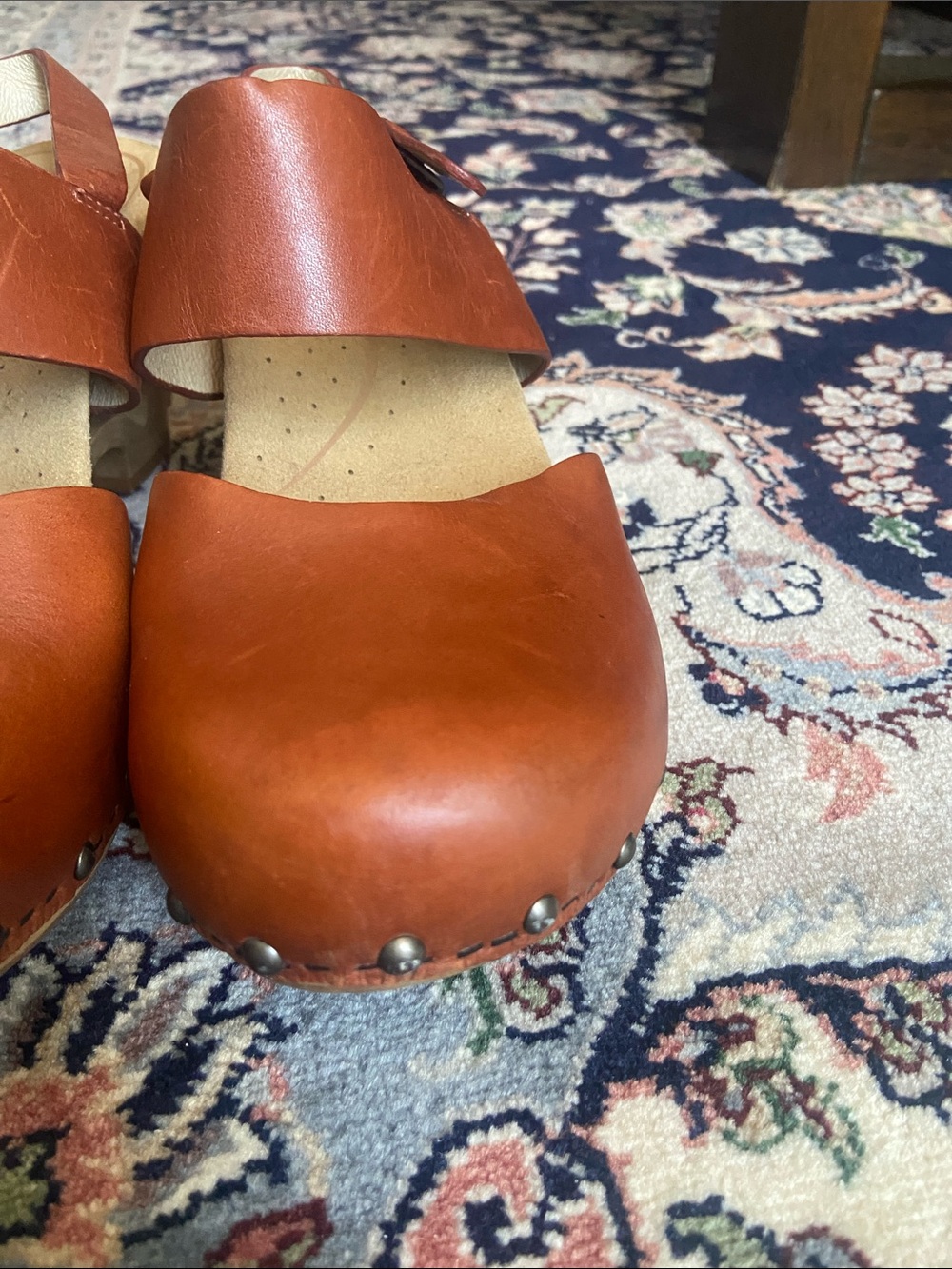 Dansko Thea  cognac brown chunky strapped clogs, 38 - Picture 6 of 13